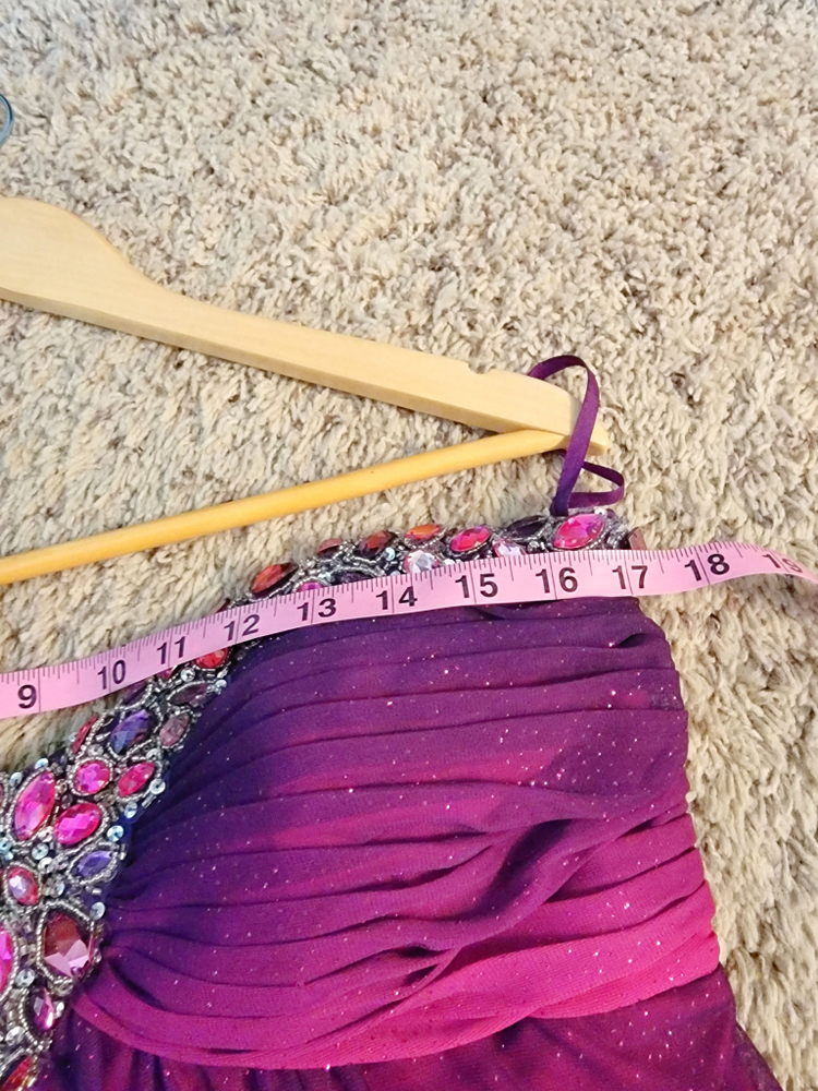 Beautiful Strapless Rhinestone Dress size - Picture 5 of 5